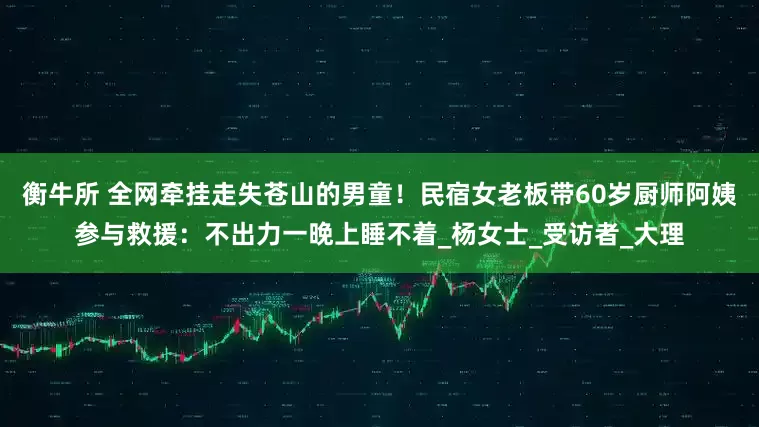 衡牛所 全网牵挂走失苍山的男童！民宿女老板带60岁厨师阿姨参与救援：不出力一晚上睡不着_杨女士_受访者_大理